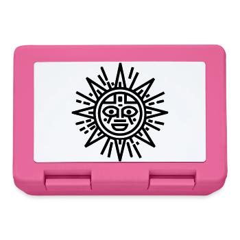 Aztekische Sonne - Brotdose - Pink - Vorne
