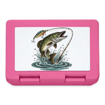 FISHING. WAIT. CATCH. - Lunchbox - pink - Front