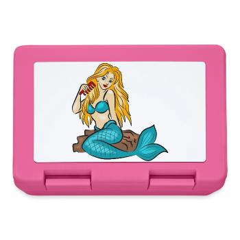 Mermaid on a rock - Lunchbox - pink - Front