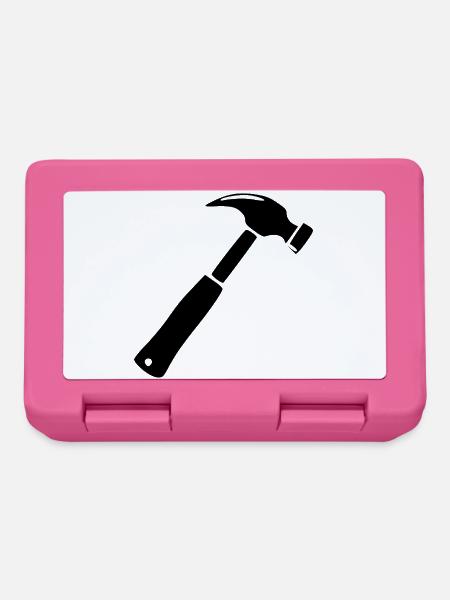 Hammer Handwerk Bauherr Richtfest Geschenk - Brotdose - Pink