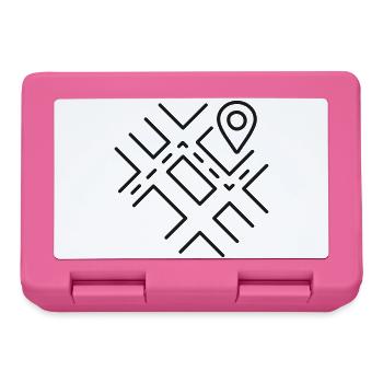 GPS-Straßenkarten-Linien-Symbol - Brotdose - Pink - Vorne