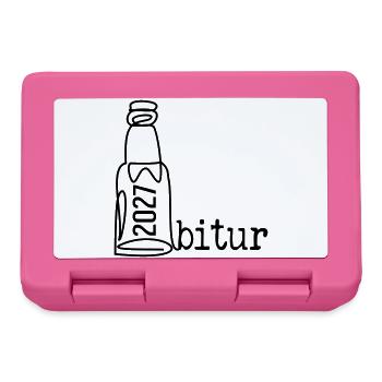 Abi Party 2027, Abitur Bier - Brotdose - Pink - Vorne