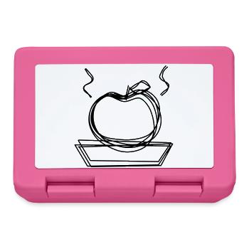 Bratapfel handgezeichnet - Brotdose - Pink - Vorne