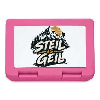 steil is geil - steil ist super - Brotdose - Pink - Vorne