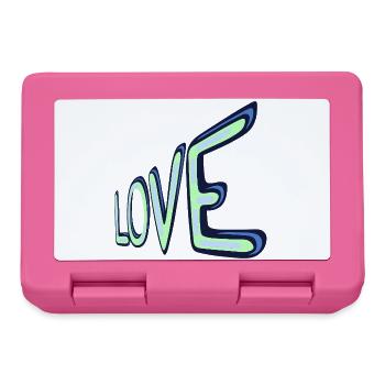 Liebes Neon Schriftzug - Brotdose - Pink - Vorne