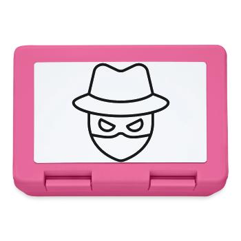 Maskierter Hacker-Linien-Symbol - Brotdose - Pink - Vorne