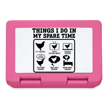 Huhn Humor Freizeit - Brotdose - Pink - Vorne
