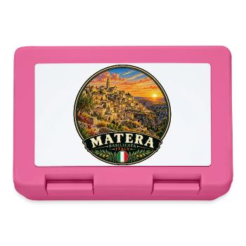 Matera Italien Europa Sonnenuntergang Urlaub - Brotdose - Pink - Vorne
