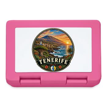Teneriffa Vulkaninsel Küste Urlaub Sunset - Brotdose - Pink - Vorne