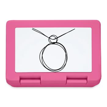 Medaillon handgezeichnet - Brotdose - Pink - Vorne