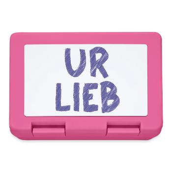 UR LIEB – Süßer Spruch mit österreichischem Charme - Brotdose - Pink - Vorne