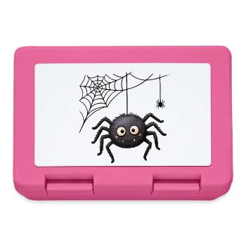 Spinne im Netz Halloween-Anhänger - Brotdose - Pink - Vorne