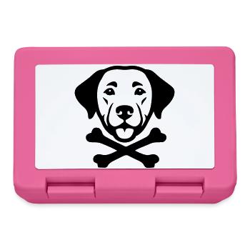 Hundekopf Knochen Logo - Brotdose - Pink - Vorne