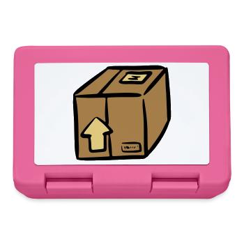 Paket Paketdienst package paquet Paketlieferung - Brotdose - Pink - Vorne