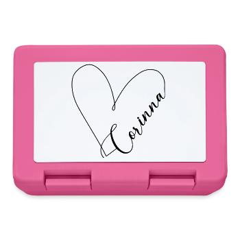 Corinna Nom Ligne de Coeur - Boîte à goûter - rose - Devant
