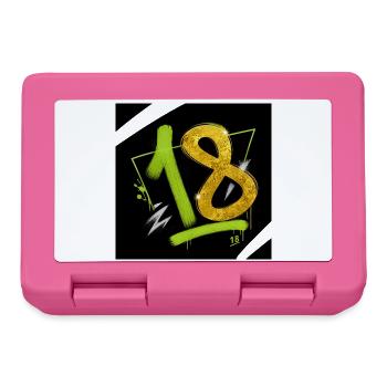 Glitter 18 Graffiti Neon Number - Lunchbox - pink - Front