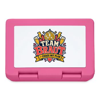 Team Braut Chaos mit Plan JGA - Brotdose - Pink - Vorne