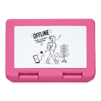 Offline Abenteuer Wanderin Pfadzeichen - Brotdose - Pink - Vorne