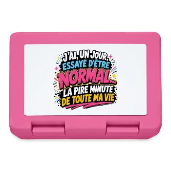 J’ai essayé d’être normal – Humour rétro - Boîte à goûter - rose - Devant