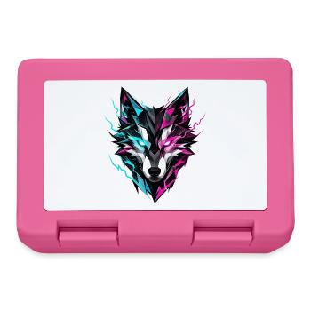 Wolf Head Neon - Lunchbox - pink - Front