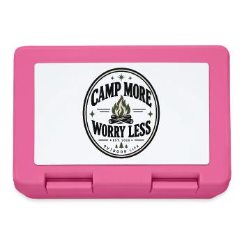 Camp Plus Inquiétude Moins – Camping en plein air - Boîte à goûter - rose - Devant
