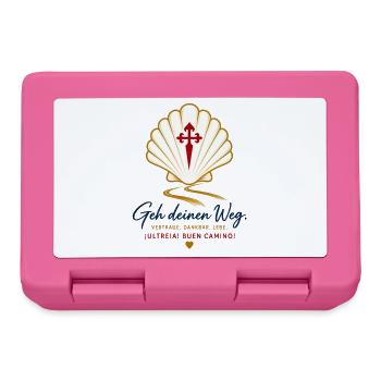 Jakobsmuschel Camino Design - Brotdose - Pink - Vorne