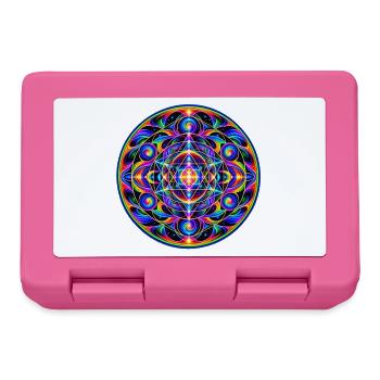 Geometrie Mandala - Brotdose - Pink - Vorne