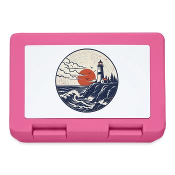 Leuchtturm Patch Abendrot - Brotdose - Pink - Vorne