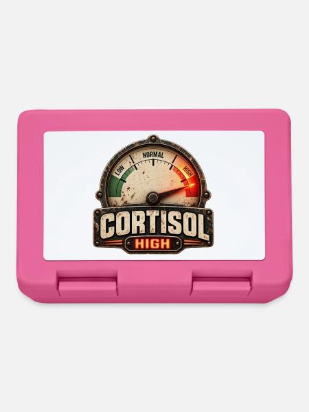 Cortisol Hoch – Vintage Abzeichen - Brotdose - Pink
