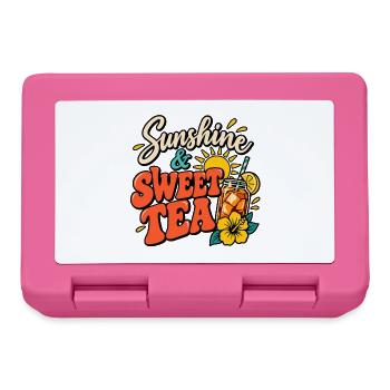 Sonnenschein- und Süßtee-Sommer-Design - Brotdose - Pink - Vorne
