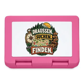 Draußen. Suchen. Finden. Geocaching / Schatzsuche - Brotdose - Pink - Vorne