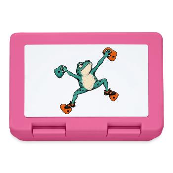 Frosch Skateboard Akrobat – Bouldern - Brotdose - Pink - Vorne
