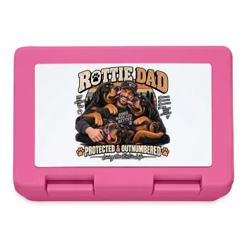 Rottie Dad: Das Leben als Rottie leben - Brotdose - Pink - Vorne