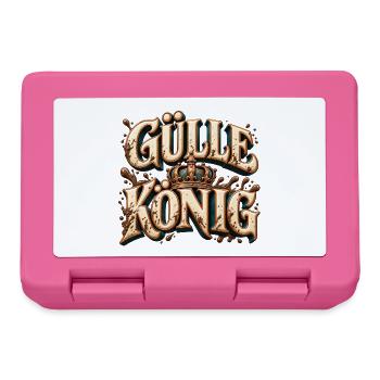Gülle König – Schlamm Krone - Brotdose - Pink - Vorne