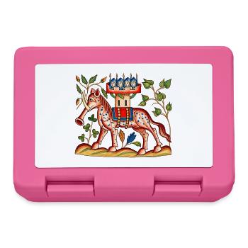 Mittelalterlicher "Elephas"-Kriegselefant - Brotdose - Pink - Vorne
