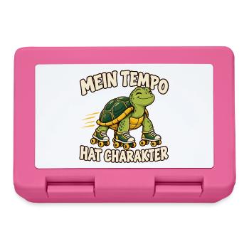 Mein Tempo hat Charakter - Brotdose - Pink - Vorne
