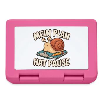 Schnecke – Mein Plan hat Pause - Brotdose - Pink - Vorne