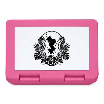 Mayotte Seepferdchen Floral Black - Brotdose - Pink - Vorne
