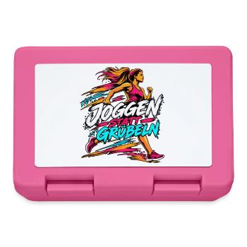 Joggen statt Grübeln – Läuferin - Brotdose - Pink - Vorne