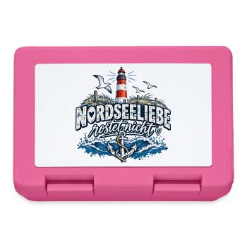 Nordsee Liebe Rostet Nicht Leuchtturm - Brotdose - Pink - Vorne