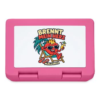 Brennt mein Herz – Mallorca - Brotdose - Pink - Vorne