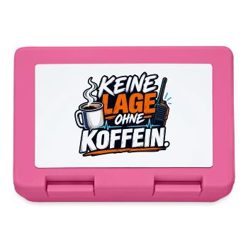 Keine Lage Ohne Koffein - Brotdose - Pink - Vorne