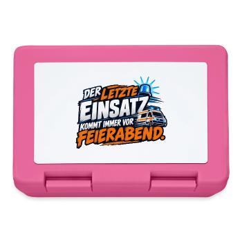 Letzter Einsatz Feierabend - Brotdose - Pink - Vorne