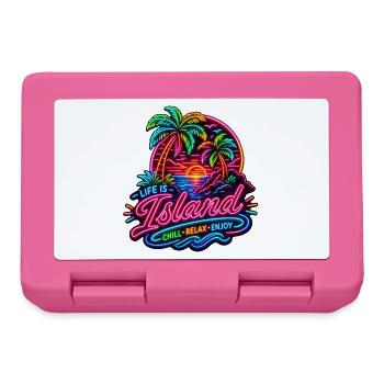 Neon Insel Sunset Relax - Brotdose - Pink - Vorne