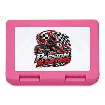 Leidenschaft beim Kartfahren – Geschwindigkeit, Adrenalin, Leidenschaft - Brotdose - Pink - Vorne