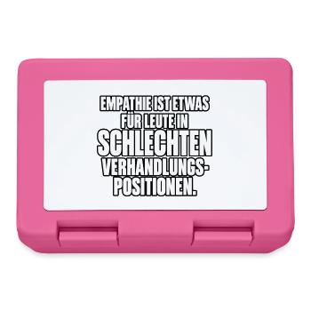 Empathie in Verhandlungssituationen - Brotdose - Pink - Vorne