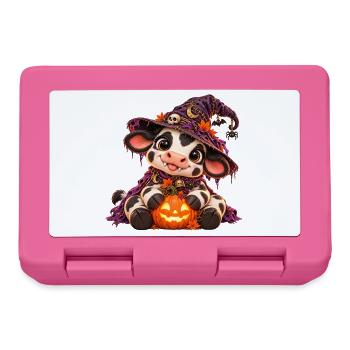Niedliche Halloween-Kuh - Brotdose - Pink - Vorne