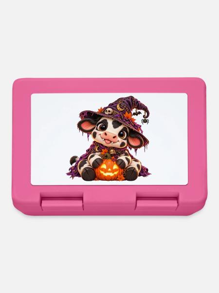 Niedliche Halloween-Kuh - Brotdose - Pink