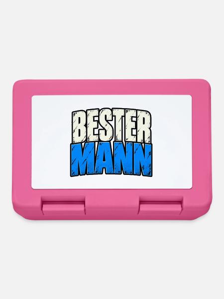 Bester Mann – Lustiger Männer Spruch - Brotdose - Pink