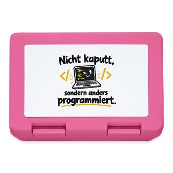 Nicht kaputt, anders programmiert - Brotdose - Pink - Vorne
